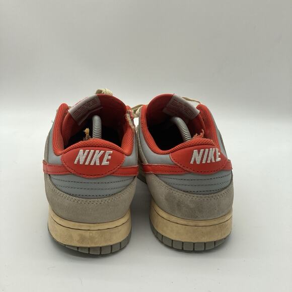 Mens Size 11.5 Nike Dunk Low Sail Light Smoke Grey Picante Red Skate Sneakers - Picture 7 of 10